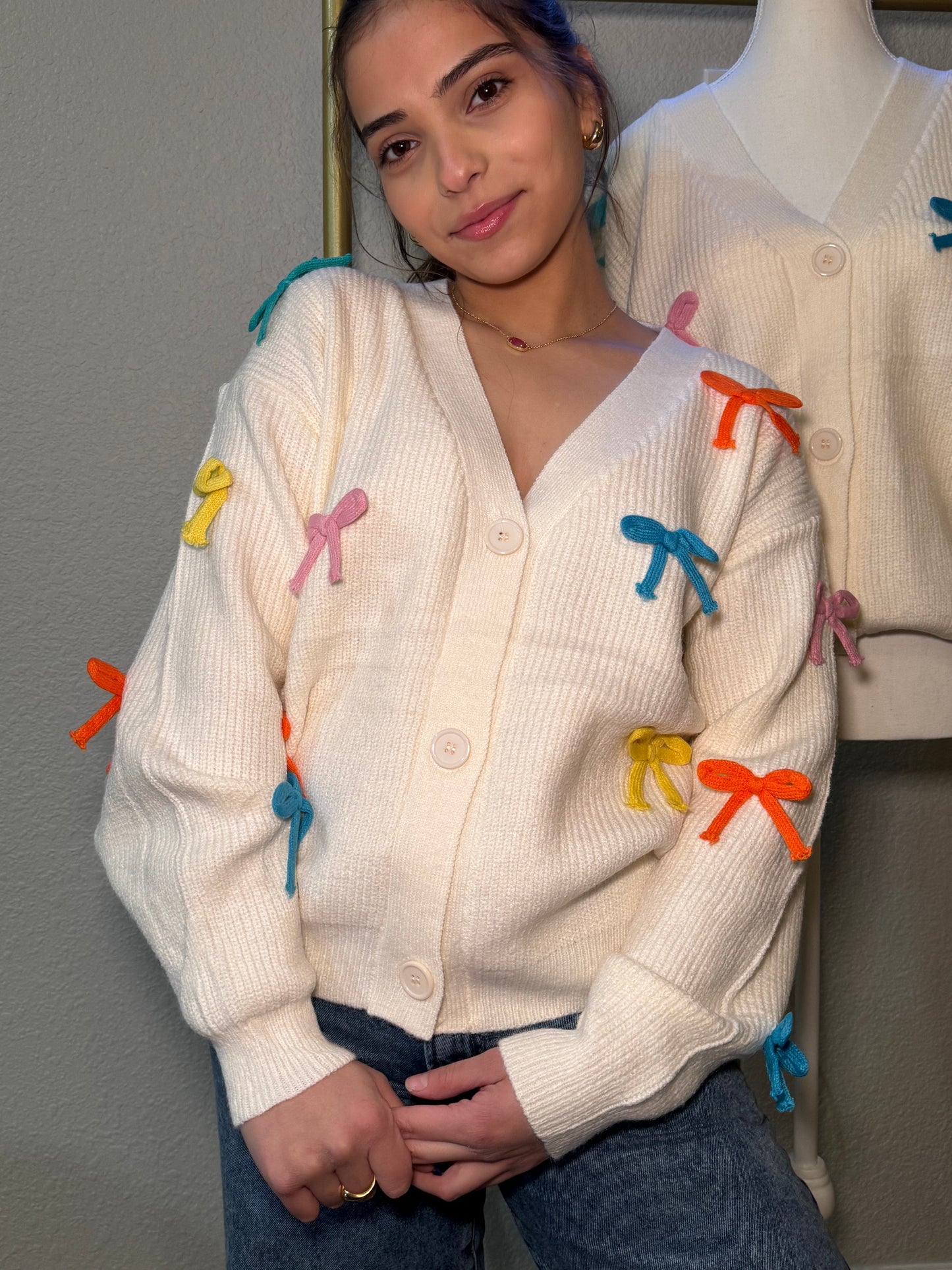 Multi Colored Ribbon Cardigan
