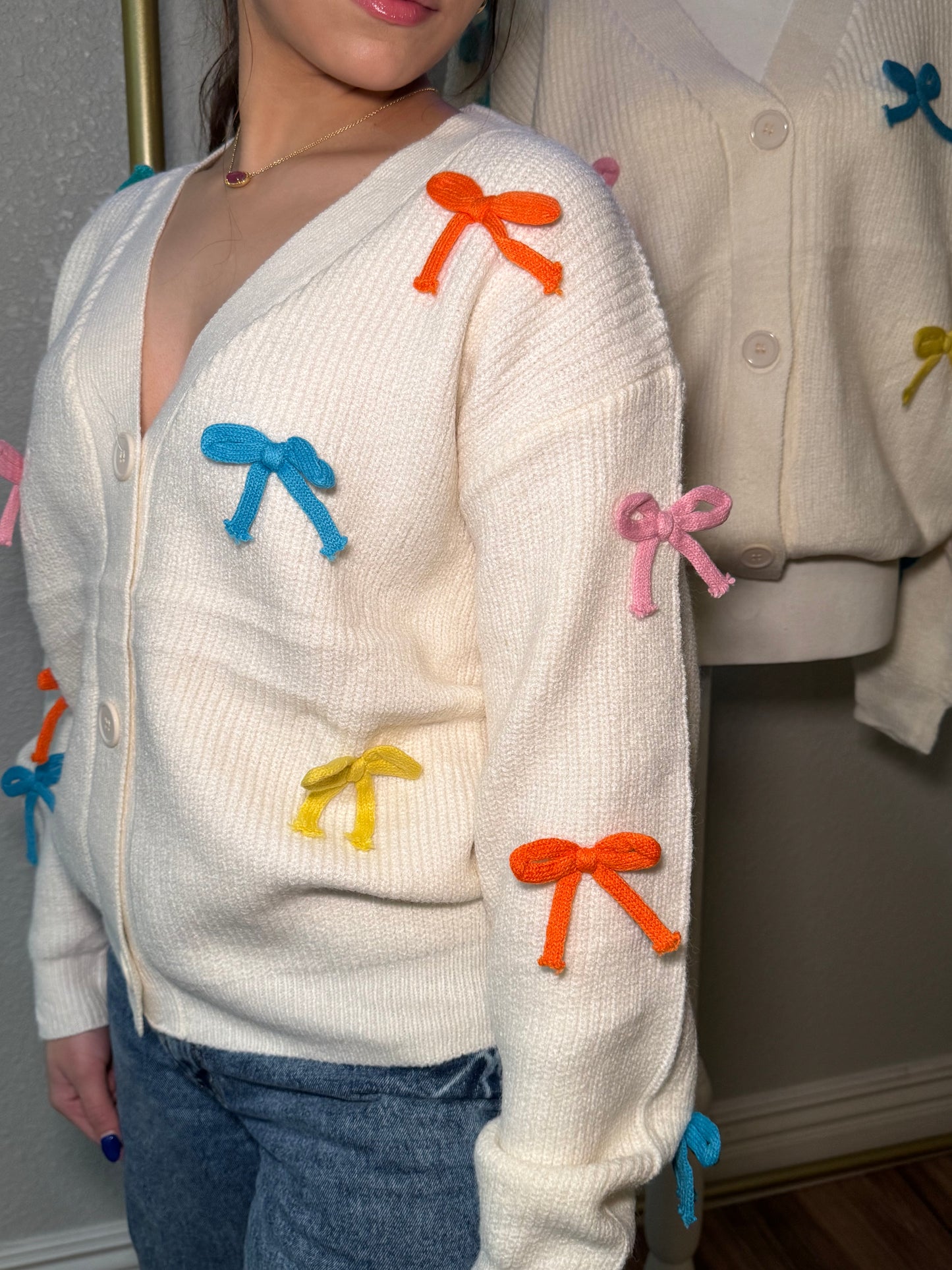 Multi Colored Ribbon Cardigan